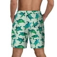 thumbnail image 4 of Daiia Green Sea Turtle Mens Swim Trunks Swim Shorts Quick Dry Swim Shorts with Mesh Lining Pockets-XX-Large, 4 of 9