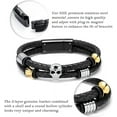 thumbnail image 4 of Halloween Skull Urn Cremation Jewelry Skull Urn Bracelet for Ashes Keepsake Memorial Bangle Braided Leather Wristband Cremation Bracelet for Men Women Halloween Gift, 4 of 7