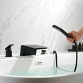 thumbnail image 5 of Cobbe Single Handle Bathroom Bathtub Shower Faucet Set with Handheld Sprayer and 5.91-Inch Wide Waterfall Bathtub Spout Matte Black, 5 of 12