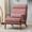 Pink, variant on Accent Chair Mid-Century Modern Chair, Comfortable Indoor Leisure Chair with Pillow Upholstered Lounge Arm Chair with Solid Wood Frame & Soft Cushion for Living Room, Balcony ( Orange-High Back)