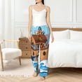 thumbnail image 4 of Balery Animals on Noah's Ark Pantalones de pijama para mujer, pijamas ultraligeros, pantalones de estar por casa-Small, 4 of 6