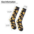thumbnail image 2 of Naloa Royal Blue Plaid Sunflower Thigh High Socks Extra Long Stretchy Sock Women Over Knee High Opaque Stocking Daily Wear, 2 of 6