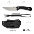 thumbnail image 7 of CIVIVI Carveth Fixed Blade Knife with 1PC Black Lanyard, Black Kydex Sheath & T-Clip, Tactical Knife with 3.59" Stonewashed AEB-L Blade Black G10 Handle C25040-1, 7 of 7