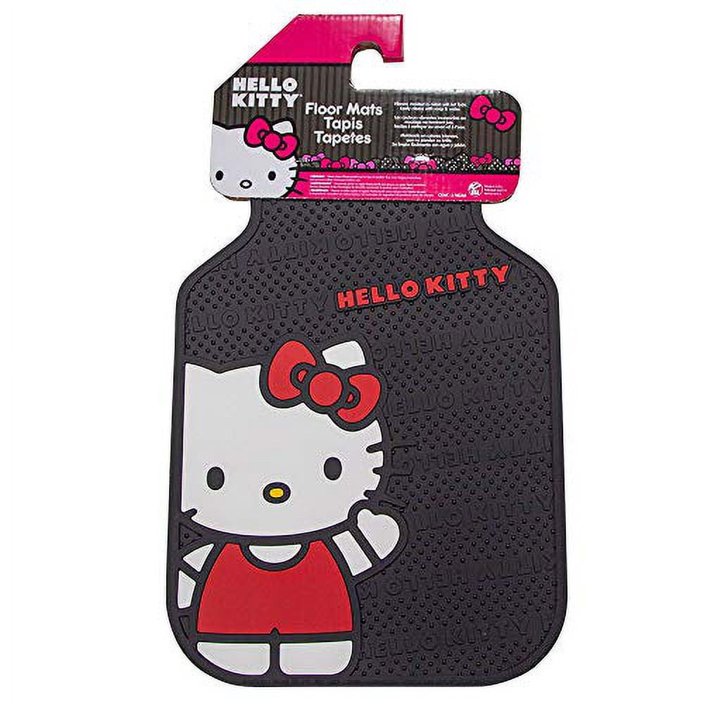 Plasticolor 001717Z04 Hello Kitty Waving Core Front and Rear Floor Mats - 4 piece kit