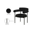 thumbnail image 2 of Meridian Furniture Blake Black Boucle Fabric Dining Chair Set of 2, 2 of 7