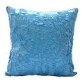 thumbnail image 1 of Funda de almohada, funda de cojín para sofá en azul agua, funda de cojín texturizada con diseño de cintas, funda de cojín de 35 x 35 cm (14 x 14 pulgadas), funda de cojín cuadrada de seda, color, 1 of 6