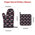 thumbnail image 2 of Pofeuu Rose Flowers Print Oven Mitts and Pot Holders 4 pcs Set,High Heat Resistant 500 Degree Extra Thicken Long Kitchen Cotton Oven Glove for Cooking, 2 of 6