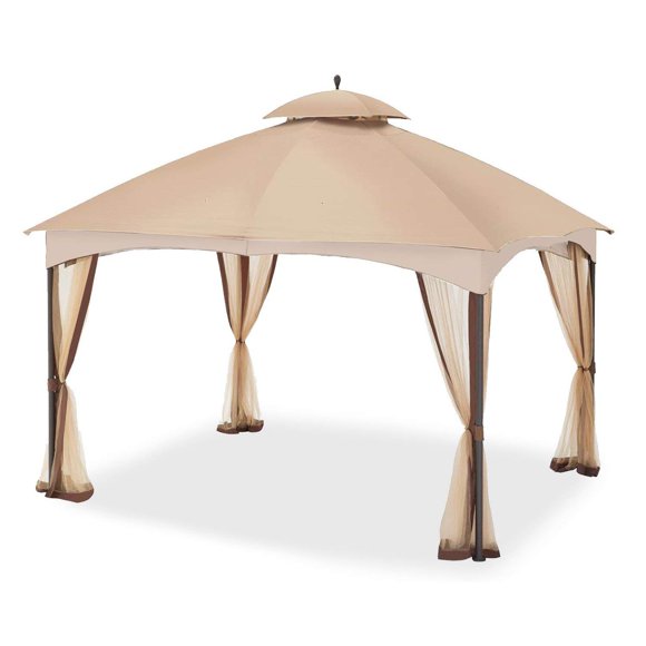 Garden Winds Replacement Canopy for The Massillon Biscayne Gazebo - Riplock 350 - Beige