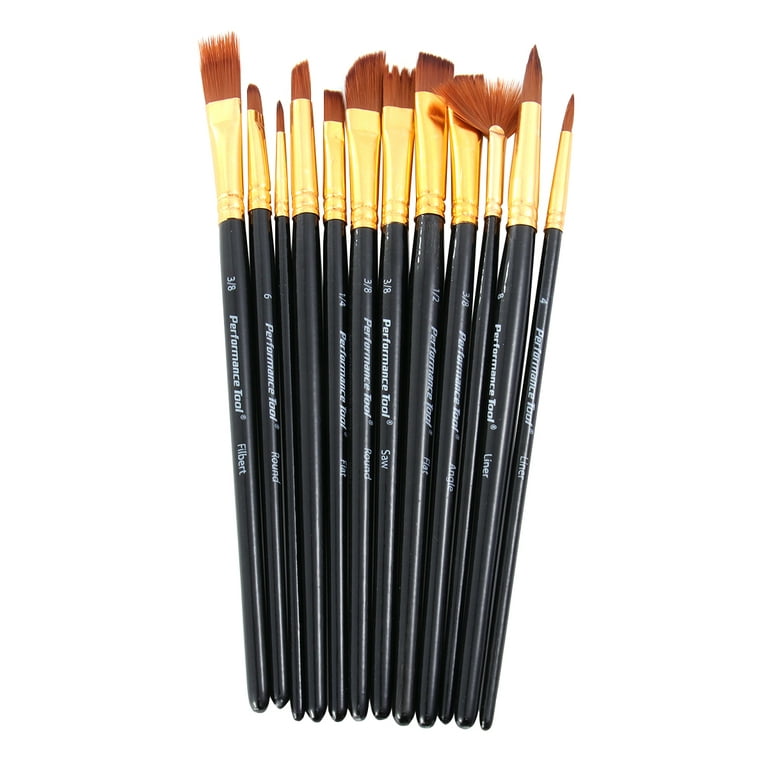 12pcsprofessional Paint Wood Handle Oil Painting Brush Gouache Acrylic Oil Painting Brush for Students Artists Use, Size: 20*0.5CM