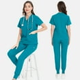 thumbnail image 6 of VIAOLI Women's Scrubs Set - V-Neck Top & Elastic Waist Pants for Nurses & Doctors, Multiple Colors, 6 of 6
