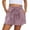Pink, variant on Ltctricy Women's Casual Shorts Elastic High Waisted Tie Front Wide Leg Comfy Shorts Summer Lounge Shorts with Pockets