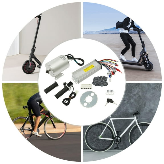 2000W Brushless DC Motor Kit,4300r/min 48V High Speed Brushless Motor Kit with Controller and LCD Throttle for Scooters, Small Motorcycles, Two-Wheel Balance Scooters