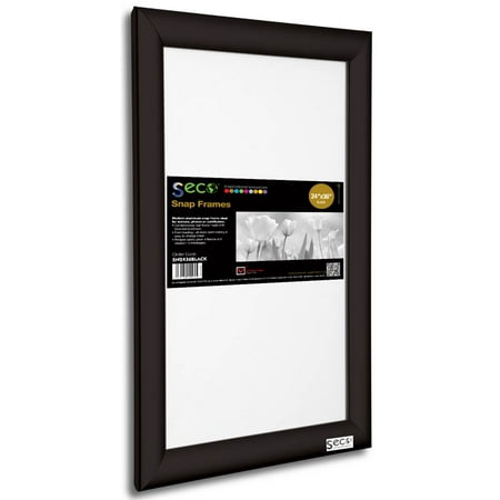 Stewart Superior Safety Sign (Stewart Superior SECO Front Load Easy Open Snap Poster/Picture Frame 24 x 36 Inches, Black Aluminum Frame)