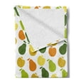 thumbnail image 2 of Fruits Soft Flannel Fleece Throw Blanket, Apple and Pears Food Botany Fresh Healthy Garden Yummy Theme, Cozy Plush for Indoor and Outdoor Use, 60" x 80", Hunter Green Yellow, by Ambesonne, 2 of 5