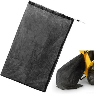 Triani Shredder Mulcher Collection Bag 23.5x53.5in Universal Wood Chipper Bag Leaf Shredder Replacement for Leaf Shredder Chip Machine Bag with Drawstring(Black)