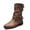 X1 Brown, variant on Women's Mid Calf Boots Fashion Heel On Ankle Boots Comfortable Casual Stretch Buckle Design Non Winter Footwear for Everyday Styling(Color:Brown,Size:8)