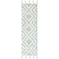 thumbnail image 4 of SAFAVIEH Kenya Arline Geometric Wool Runner Rug, Aqua/Ivory, 2'3" x 8', 4 of 5