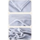 thumbnail image 2 of Manta de lana sólida super suave y cálida, manta de toalla de baño de franela gruesa azul claro [70x100cm], 2 of 3