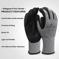 thumbnail image 6 of i9 Essentials™ Safety Work Gloves, Micro-Foam Nitrile Coated Excellent Grip Glove for Men & Women General Purpose, 12 Pairs, 6 of 9