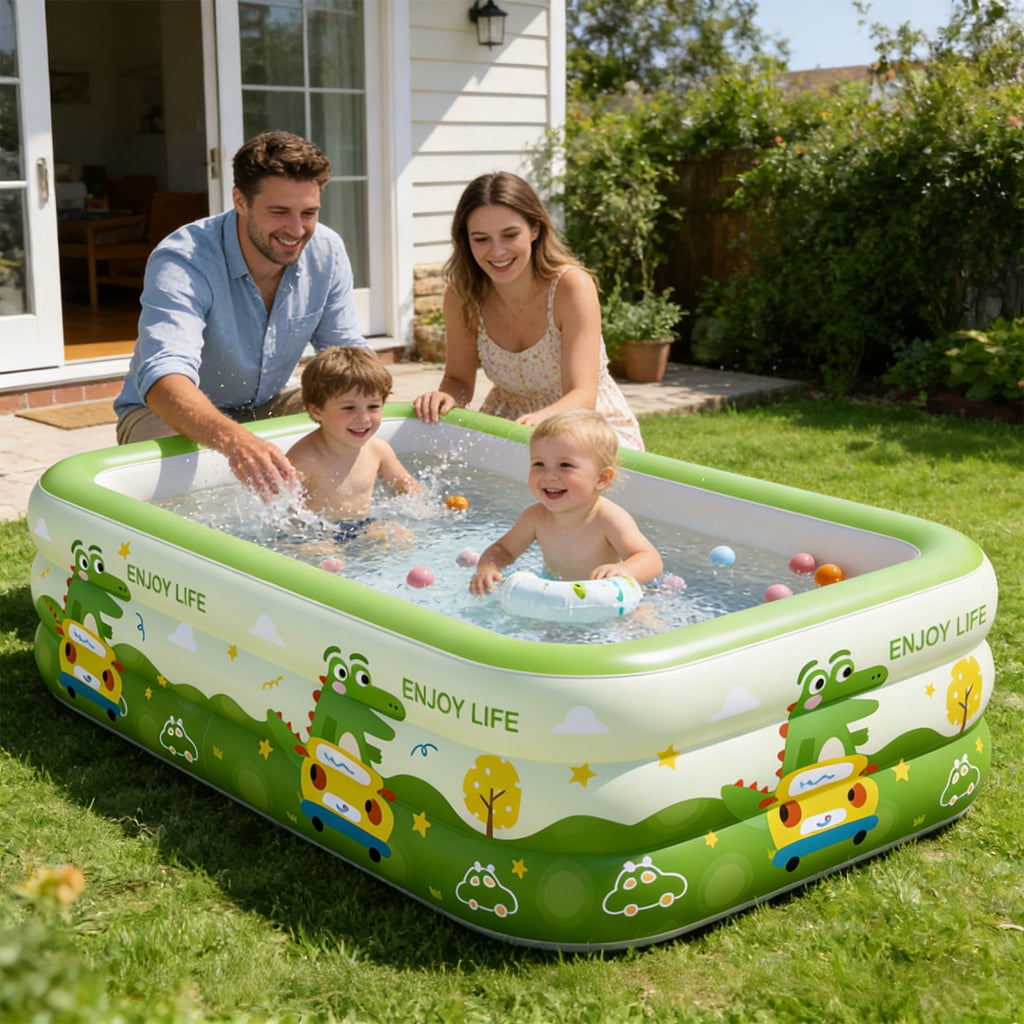 Miiottaa Generous Size Inflatable Swimming Pool With Independent Air Zones 180x56cm