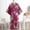 1-1-Hot Pink, variant on YWDJ Bathrobe for Woman Print Blossom Kimono Dressing Gown Bath Robe Lingerie Nightdress Hot Pink