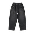 thumbnail image 4 of HAOTAGS Elastic Waist Long Pants Children Loose Wide Leg Cargo Trousers Bootcut Pocket Boys Hop Streetwear Black 14 Years, 4 of 5