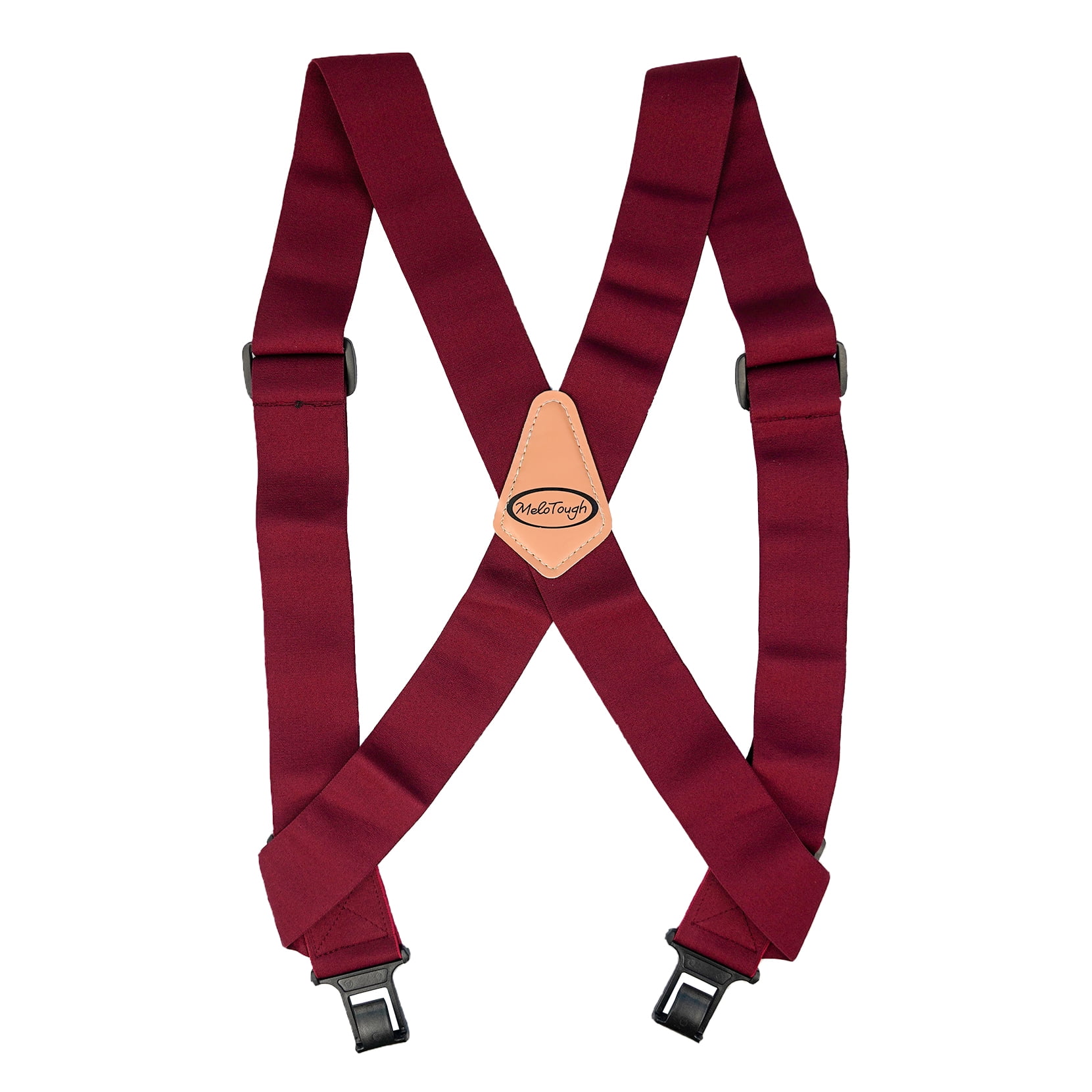  MELOTOUGH Men Side Clip Suspenders Work Suspenders 2 Wide  Trucker Style Suspenders(L/XL) : 服裝，鞋子和珠寶