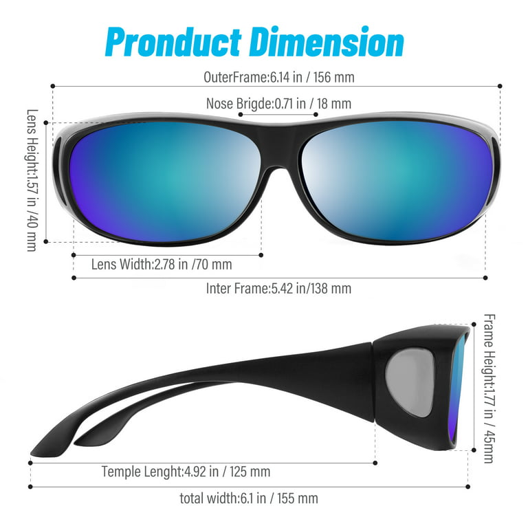Polarized Over Glasses Anti-Glare UV 400 Protection For Men, 56% OFF