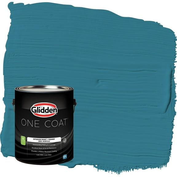 Glidden One Coat Adventure / Blue Eggshell Interior Paint with Primer, 1 Gallon