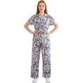 thumbnail image 1 of Conjunto 2 Piezas Estampado Floral, Camisa con Cinturón y Pantalón Amplio, Look Fresco y Elegante para Mujer, 1 of 5