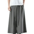 thumbnail image 1 of Pantalones Harlan de pierna ancha para hombre: seda de verano, corte holgado, color liso, material de algodón, estilo informal, 1 of 8
