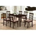thumbnail image 1 of Espresso Elegance 7 Piece Dining Set w/ Fabric Cushion Seats, 1 of 2
