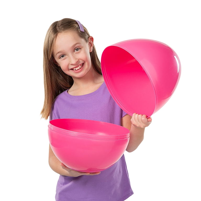 Fun Express, Fillable Pink Plastic Easter Eggs, 14