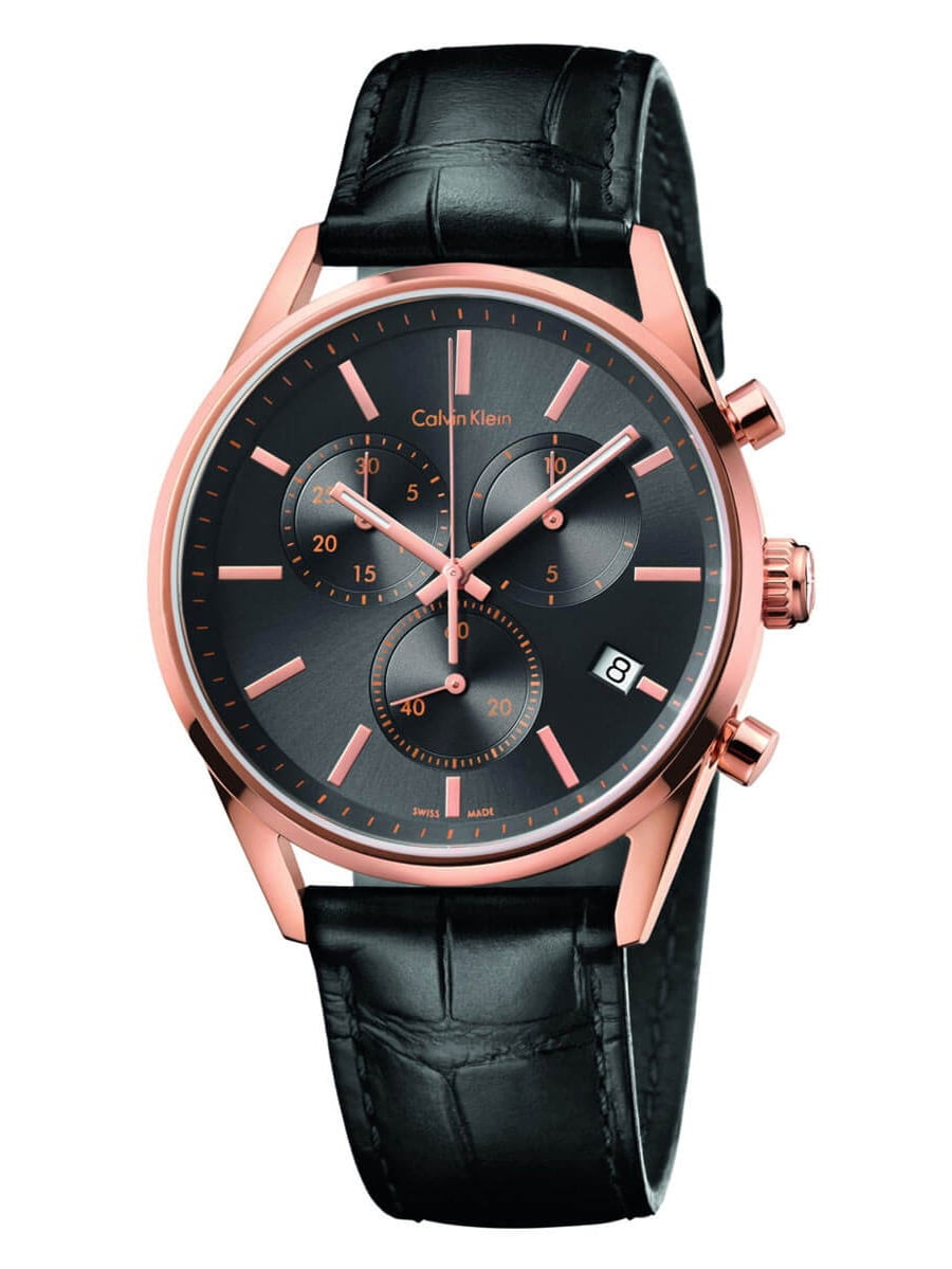 Calvin Klein Men's K4M276C3 Formality Leather Strap Chrono Watch