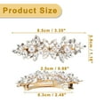 thumbnail image 6 of Rhinestone Hair Clips Flower Hair Barrettes French Hairpins Faux Pearl Hair Clip for Women s Gold Tone, 6 of 7