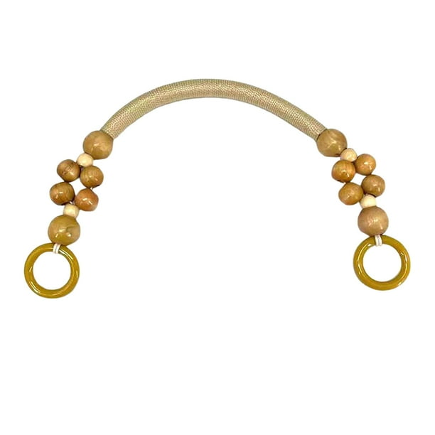 Asas de bolso con de madera, correas de monedero de cuerda de nylon Asas de monedero Manija de bolso de repuesto para hacer bolso Bolso de Soledad asas de bolso
