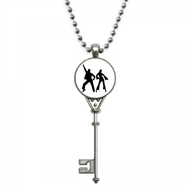 Duo de Sport Danseur Pendentif de Performance Vintage Collier Clé en Argent Bijou