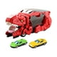 thumbnail image 1 of Juguete para vehículo de transporte de golondrinas, juguete transformador para coche de dinosaurio, vehículo para tragar dinosaurios para niños de 3, Rojo 2 Coches, 1 of 7