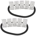 thumbnail image 1 of 2pcs Fine Ponytail Holder Crystal Hair Rings Hair Elastics Rhinestone Hair Bands, 1 of 7