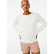 Free Assembly Women's Raglan Novelty Stitch Sweater