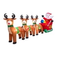 thumbnail image 3 of Adorno navideño inflable de Papá en trineo, decoración navideña iluminada para exteriores, ideal para patio., 3 of 8