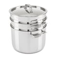 thumbnail image 2 of viking 3-ply multi-cooker/pasta pot with bonus steamer, 8 quart, silver, 2 of 2