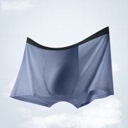 Mens Organic Latex Trunks - Support Pouch Comfortable Breathable Seamless Underwear Extra Breathable Microfiber Boxer Briefs for Men