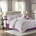 thumbnail image 5 of Gracie Mills Amalia 9-Piece Floral Comforter Set Purple Cotton Sheets GRACE-8147, 5 of 5
