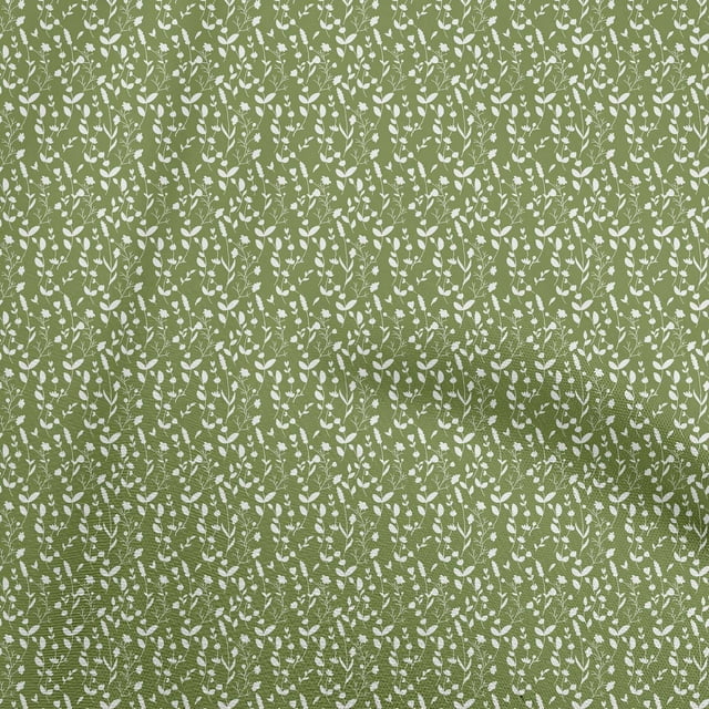 oneOone Tissu Georgette Viscose Vert Floraux Matériel de Robe Tissu Imprimé Tissu au Mètre 42 Pouces de Large