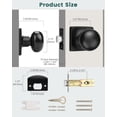 thumbnail image 5 of Round Passage Door Knobs Interior Matte Door Knobs Indoor Keyless Non-Locking Handle Set for Hallway or Closet Doors Reversible for Right/Left Handed Door, 5 of 5