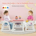thumbnail image 5 of Barara King Toddler Table Chairs Set,Kids Play Table Set,Kids Table and Chair Set with Building Blocks-Pink & Purple, 5 of 8