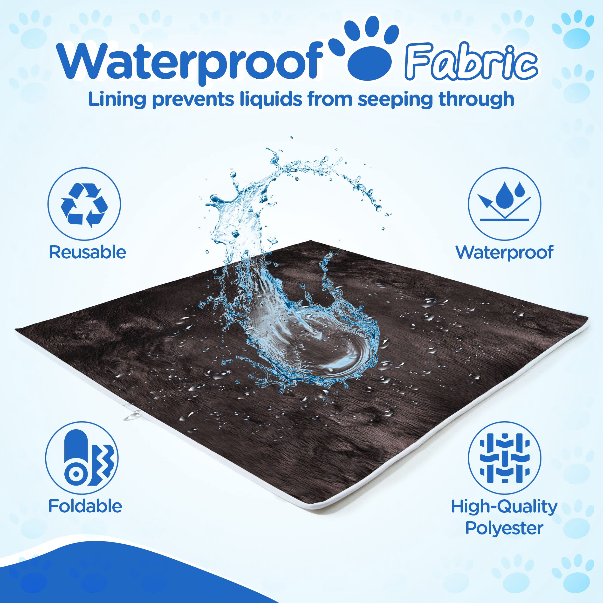 Paw Brands Dog Blanket Waterproof Cool Comfort Throw Blanket for Pets 60 x 50 inch