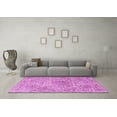 thumbnail image 3 of Ahgly Company Indoor Square Medallion Pink Traditional Area Rugs, 3' Square, 3 of 4