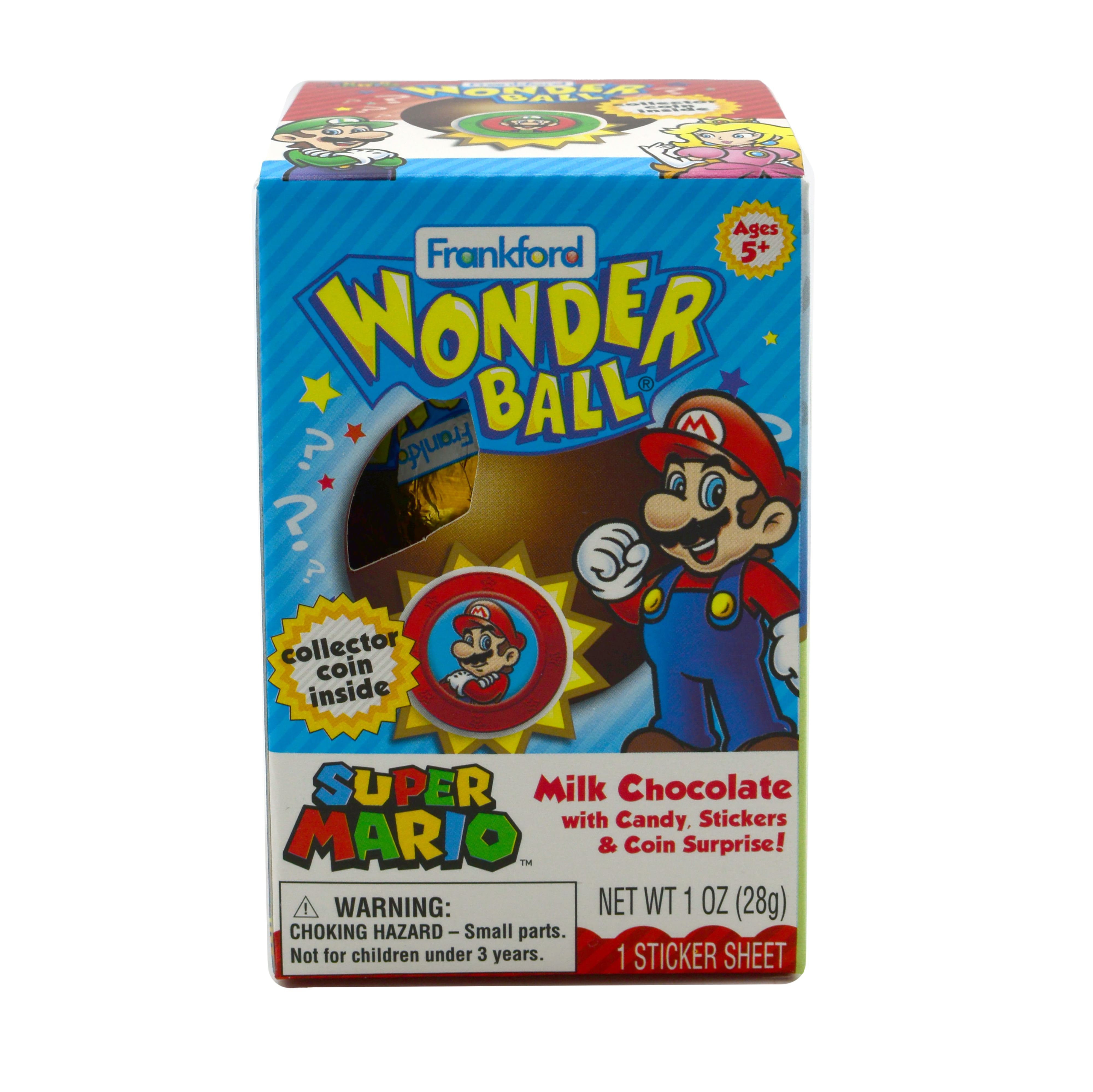 Frankford Super Mario Milk Chocolate Wonder Ball, Everyday, 1 Count